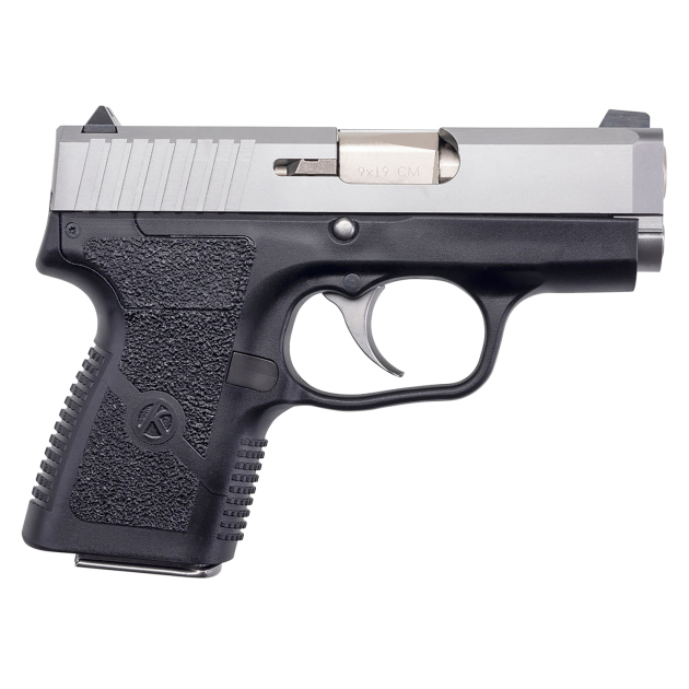 Kahr Arms CM9093N CM9  9mm Luger 6+1 3" Stainless Steel Barrel, Matte Stainless Serrated Slide, Black Polymer Frame, Black Textured Polymer Grip, Night Sights, No Safety, Right Hand