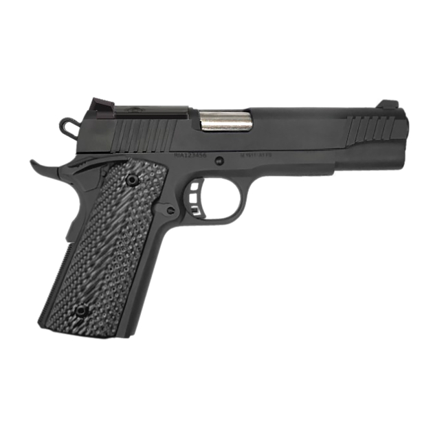 Rock Island 57180 GI  10mm 8+1 5" Matte Black Steel Barrel, Optic Cut/Serrated Steel Slide, Steel Frame, Black Rubber Grip