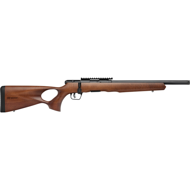SAVAGE B22 TIMBER THUMBHOLE - 22WMR 18" 10RD BLUED/WOOD