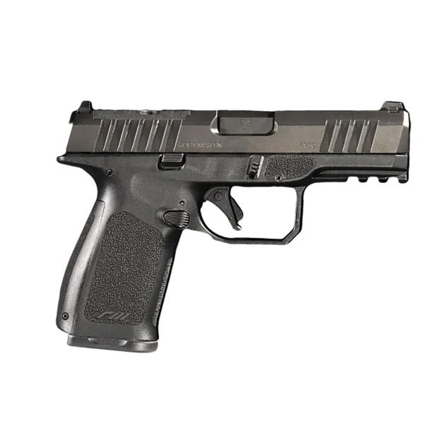 Rost Martin RM1CBLKOSP10CA RM1C *CA Compliant 9mm 10+1 4" Black Compensated Match Grade Barrel, Black Tenifer Optic Ready/Serrated Steel Slide, Black Textured Grip
