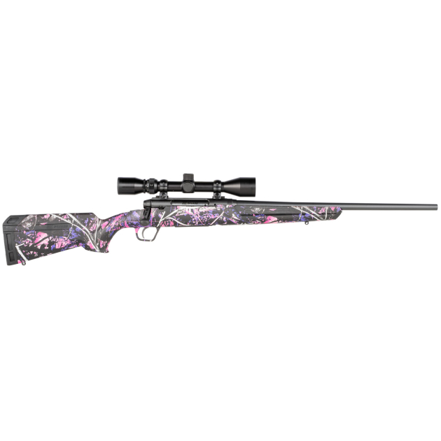 Savage Arms 57476 Axis XP Compact 6.5 Creedmoor 4+1 20" Matte Black Steel Barrel, Drilled & Tapped Steel Receiver, Fixed Muddy Girl Synthetic Stock, Weaver 3-9x40mm, Right Hand