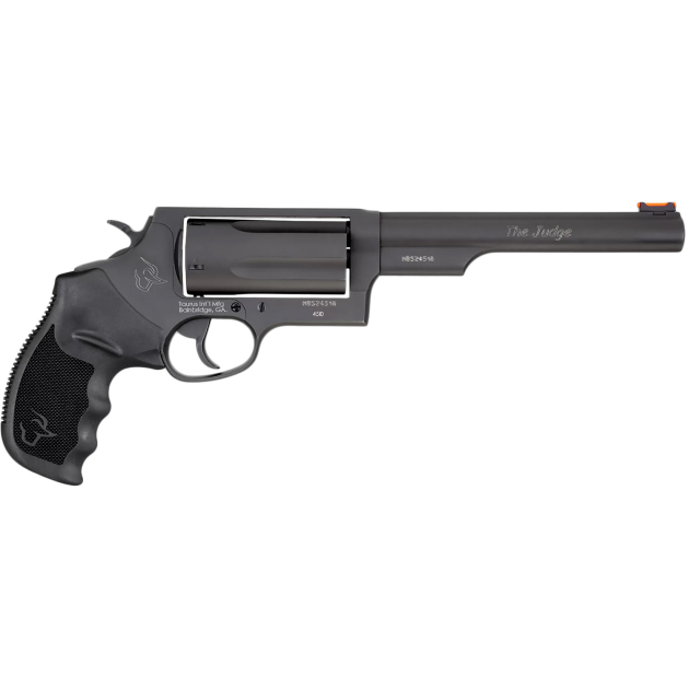 Taurus 2441061MAG Judge Magnum Compact Frame 45 Colt (LC)/410 Mag 5rd 6.50" Matte Black Oxide Steel Barrel, Cylinder & Frame, Black Finger Groove Grip, Exposed Hammer