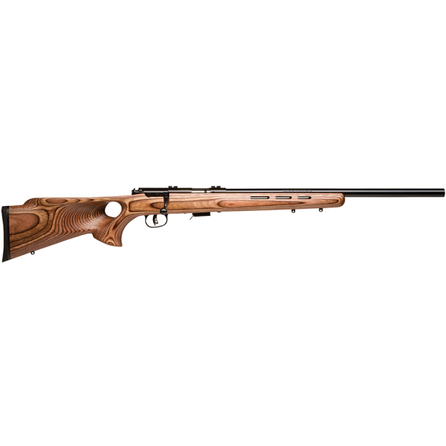 Savage Arms 96250 93R17 BTV 17 HMR Caliber with 5+1 Capacity, 21" Barrel, Matte Blued Metal Finish & Fixed Thumbhole Natural Brown Stock Right Hand (Full Size)