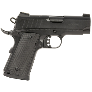 EAA GIRSAN 391041 MC1911 SC Influencer Sub-Compact 45 ACP 6+1 3.40" Blued Steel Barrel, Black Cerakote Optic Ready/Serrated Steel Slide & Frame w/Picatinny Rail & Beavertail, Gray Polymer Grip