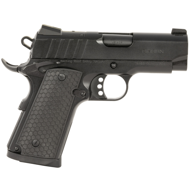 EAA GIRSAN 391041 MC1911 SC Influencer Sub-Compact 45 ACP 6+1 3.40" Blued Steel Barrel, Black Cerakote Optic Ready/Serrated Steel Slide & Frame w/Picatinny Rail & Beavertail, Gray Polymer Grip