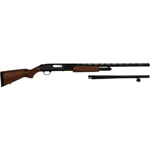 MOSSBERG 500 COMBO 12GA 3" - 28"VR & 18.5" CYL BLUED WOOD