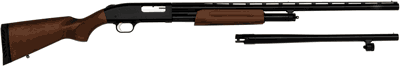 MOSSBERG 500 COMBO 12GA 3" - 28"VR & 18.5" CYL BLUED WOOD