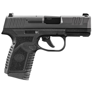 FN 66101408 Reflex  Micro-Compact Frame 9mm Luger 15+1/11+1, 3.30" Black Target Crown Steel Barrel, Black PVD Serrated Steel Slide & Polymer Frame w/Picatinny Rail, Ambidextrous