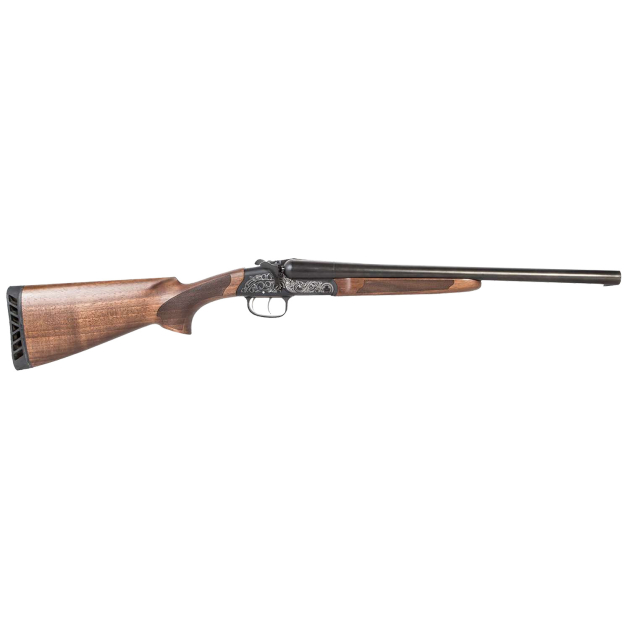 ATI ATI GKOF20RA Road Agent Prime 20 Gauge Break Open 3" 2rd 18.50" Black Side By Side Barrel, Black Engraved Aluminum Receiver, Fixed Turkish Walnut Stock