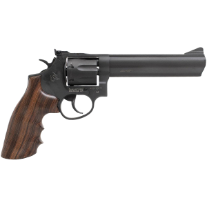 Taurus 2-660061-HWD1 66  Medium 357 Mag/38 Special +P 7 Shot 6" Matte Black Oxide Alloy Steel Barrel, Matte Black Oxide Cylinder, Matte Black Oxide Alloy Steel Frame, Wood Grip, Transfer Bar Safety