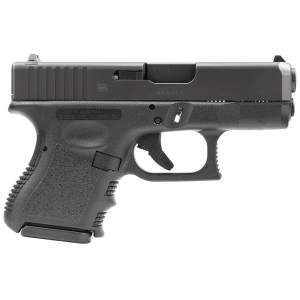 Glock PI2650201 G26 Gen3  *CA Compliant Sub-Compact 9mm Luger 10+1 3.43" Black Polygonal Rifled Barrel, Matte Black Serrated Slide, Black Polymer Frame, Black Textured Finger Grooved Polymer Grip
