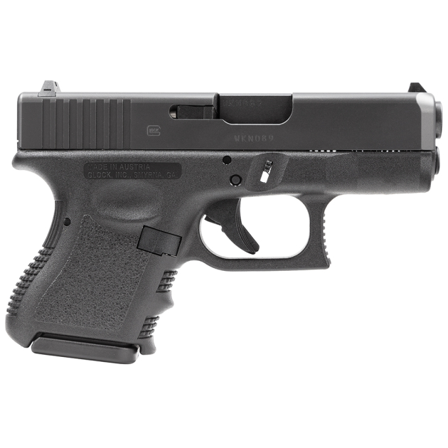 Glock PI2650201 G26 Gen3  *CA Compliant Sub-Compact 9mm Luger 10+1 3.43" Black Polygonal Rifled Barrel, Matte Black Serrated Slide, Black Polymer Frame, Black Textured Finger Grooved Polymer Grip