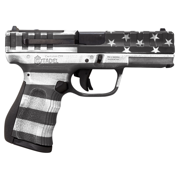 Citadel CITCP9USG Centurion CP9 Compact 9mm Luger 14+1 4" Black Steel Barrel, American Flag Gray Cerakote Optic Ready/Serrated Slide, Polymer Frame & Grip