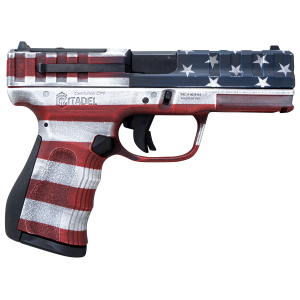 Citadel CITCP9USA Centurion CP9 Compact Frame 9mm Luger 14+1, 4" Black Steel Barrel, American Flag Cerakote Optic Ready/Serrated Steel Slide, Polymer Frame & Grip