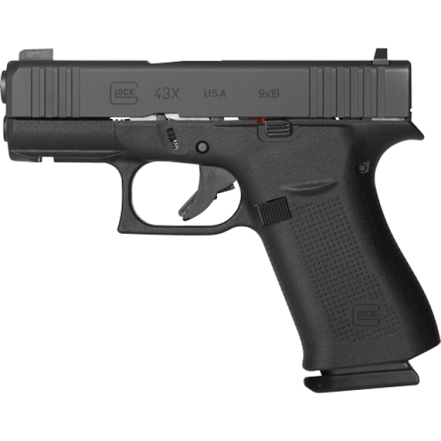 GLOCK 43X 9MM LUGER FS 10-SH - W/ AMERIGLO SIGHTS FRONT RAIL