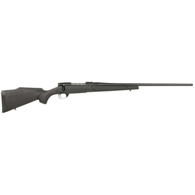 Weatherby VTX65PPR4T Vanguard Obsidian Full Size 6.5 PRC 3+1 24" Blued #2 Contour Threaded Barrel, Blued Drilled & Tapped Steel Receiver, Black Monte Carlo Synthetic Stock