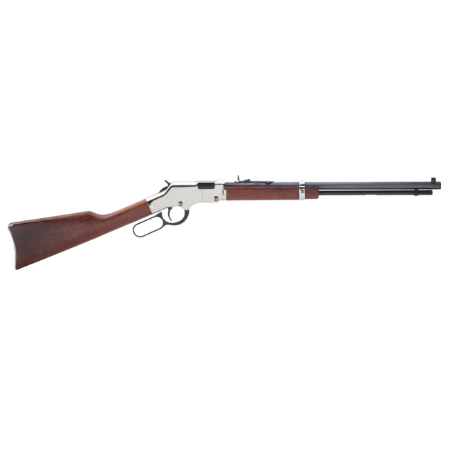 Henry H004S Golden Boy Silver 22 Short, 22 Long or 22 LR Caliber with 16 LR/21 Short Capacity, 20" Blued Barrel, Nickel-Plated Metal Finish & American Walnut Stock Right Hand (Full Size)