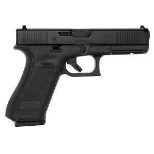 Glock PA175S203 G17 Gen5 Full Size 9mm Luger 17+1 4.49" Black GMB Barrel, Black nDLC Serrated Slide, Black Polymer Frame w/Picatinny Rail, Black Textured w/Interchangeable Backstrap Grip, Ambidextrous