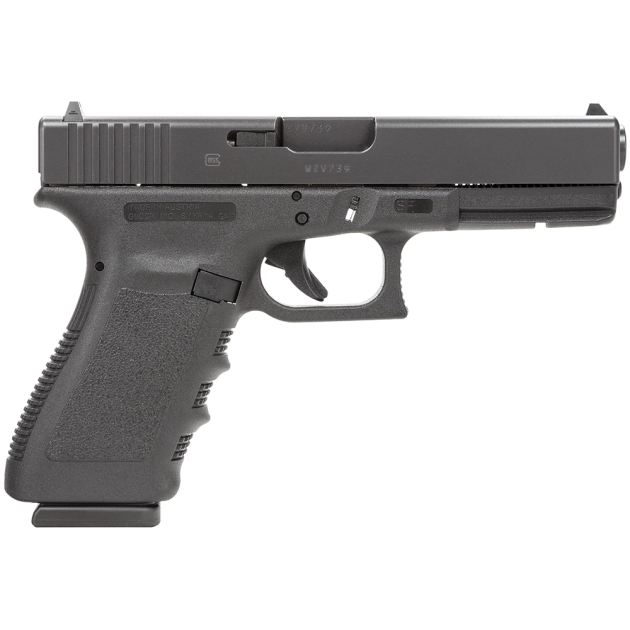 Glock PF2050201 G20 Gen3 Short Frame 10mm Auto 10+1 4.61" Black Steel Barrel, Matte Black Serrated Steel Slide, Black Polymer Frame w/Picatinny Rail, Black Texture Finger Groove Grip