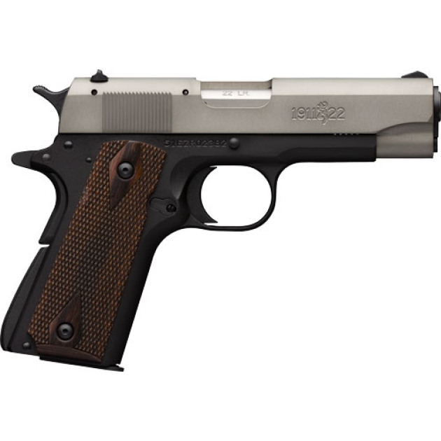 BROWNING 1911-22 22LR COMPACT - 3.58" MATTE GRAY/ROSEWOOD