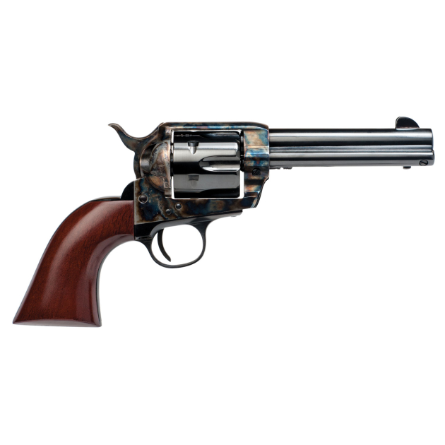 Cimarron PP410 Frontier Pre-War 1896-1940 45 Colt (LC) 6 Shot, 4.75" Blued Steel Barrel, Blued Cylinder, Color Case Hardened Steel Frame, Walnut Grip, Exposed Hammer