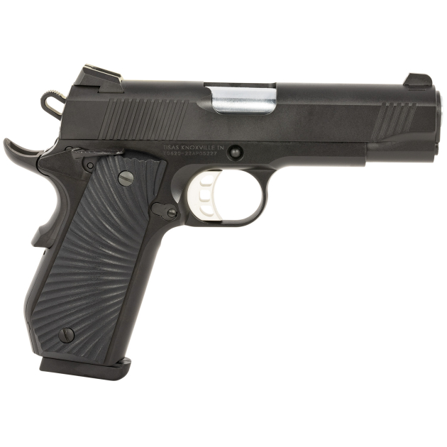 SDS Imports 10100102 1911 Devil Ray Carry 45 ACP 8+1 4.25" Stainless Steel Barrel, Black Cerakote Serrated Steel Slide, Black Cerakote Steel Frame w/Beavertail, Black Sunburst G10 Grips