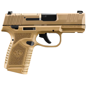 FN 66101423 Reflex MRD 9mm Luger 10+1 3.30" Micro-Compact Frame Flat Dark Earth PVD Optic Ready/Serrated Steel Slide w/Picatinny Rail Stippled Grip Ambidextrous