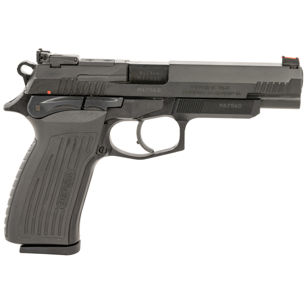 Bersa TPR9XT TPR XT Full Size Frame 9mm Luger 17+1, 4.96" Black Steel Barrel, Matte Black Serrated Steel Slide & Aluminum Frame, Ambidextrous