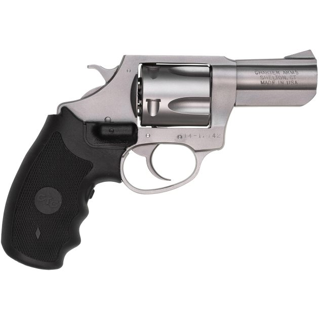 Charter Arms 74424 Bulldog  Large 44 Special, 5 Shot 2.50" Matte Stainless Steel Barrel, Cylinder & Frame w/ Black Crimson Trace Laser Grip