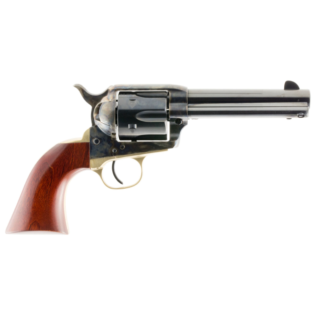 Taylors & Company 550526 Ranch Hand  357 Mag Caliber with 4.75" Blued Finish Barrel, 6rd Capacity Blued Finish Cylinder, Color Case Hardened Finish Steel Frame & Walnut Grip