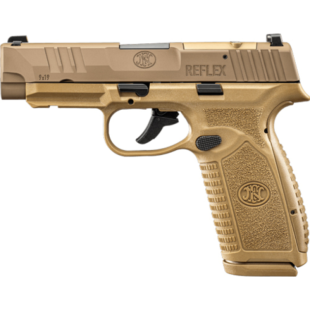 FN REFLEX MRD XL 9MM LUGER - 2-10RD MAGS FDE NO SAFETY