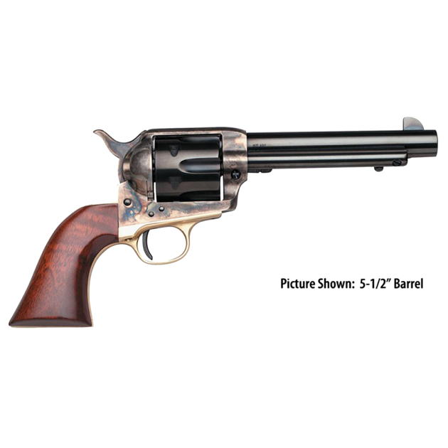 Taylors & Company 550835 Ranch Hand  45 Colt (LC) Caliber with 4.75" Blued Finish Barrel, 6rd Capacity Blued Finish Cylinder, Color Case Hardened Finish Steel Frame & Walnut Grip