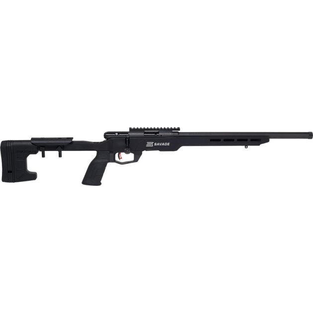SAVAGE B22 PRECISION 22LR 18" - HB MDT CHASSIS W/RAIL BLACK