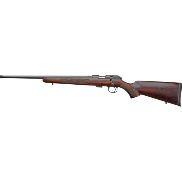 CZ 457 AMERICAN LH 22WMR - 24.5" BLUED BARREL WALNUT STK