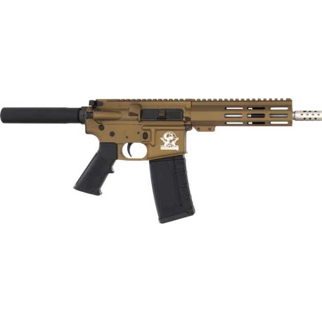 GLFA AR15 PISTOL 223 WYLDE - 7.5" STAINLESS BBL BRONZE