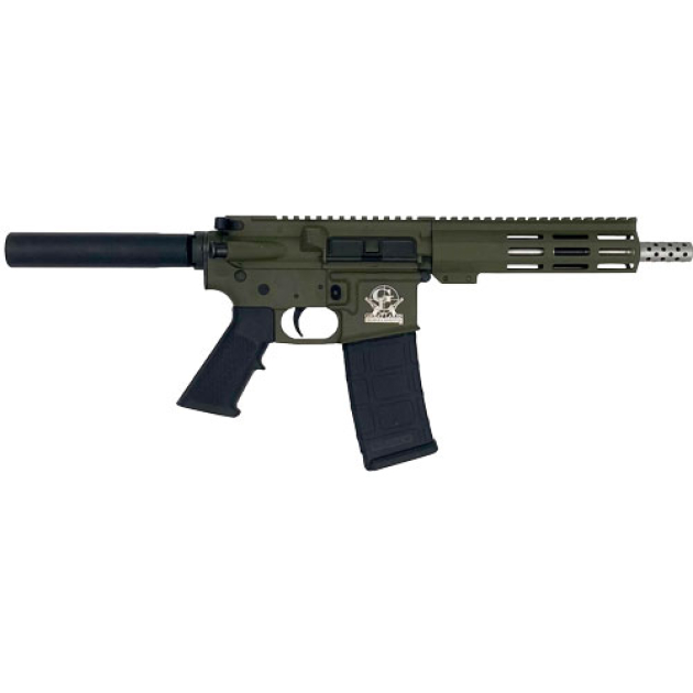 GLFA AR15 PISTOL 223 WYLDE - 7.5" STAINLESS BBL OD GREEN