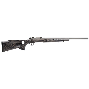 Savage Arms 96972 B.MAG Target 17 WSM Caliber with 8+1 Capacity, 22" Barrel, Matte Stainless Metal Finish & Fixed Thumbhole Gray Laminate Stock Right Hand (Full Size)