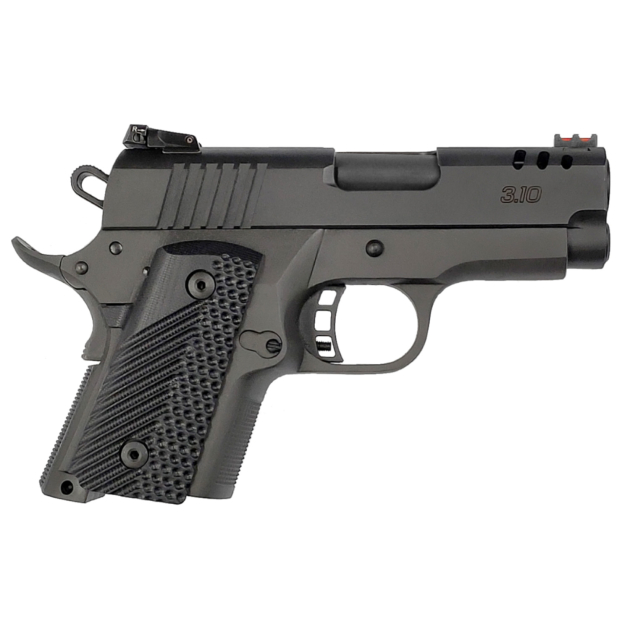 Rock Island 56639 BBR  Compact 9mm Luger 10+1., 3.10" Black Steel Barrel, Black Parkerized Serrated Steel Slide, Black Parkerized Steel Frame w/Beavertail, Black G10 Grip