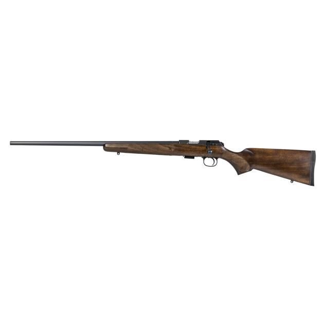 CZ-USA 02390 CZ 457 American Full Size 22 LR 5+1 24" Black Nitride Black Nitride Steel Receiver Turkish Walnut Fixed American Style Stock Left Hand