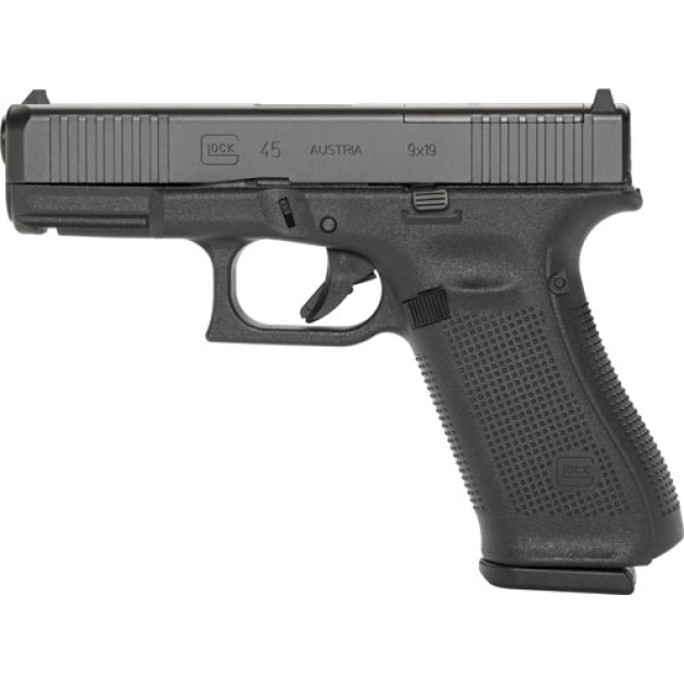 GLOCK 45 MOS 9MM FIXED SIGHT - 17-SHOT W/FRONT SERRATIONS