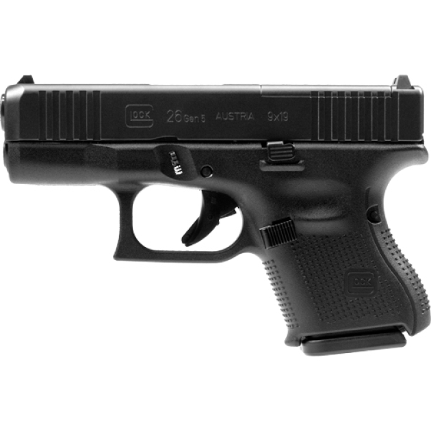 GLOCK 26 MOS 9M LUGER GEN-5 FS - 10-SHOT BLACK FRONT SERRATIONS
