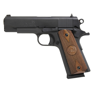 Iver Johnson Arms FALCON Falcon Commander 45 ACP 8+1 4.25" Black Steel Barrel, Matte Blued Serrated Steel Slide, Blued Steel Frame, Checkered Double Diamond Walnut Grip