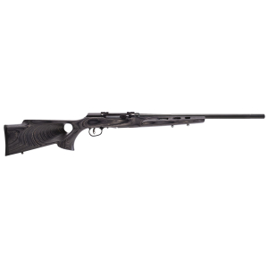 Savage Arms 47800 A17 Sporter Semi-Auto 17 WSM Caliber with 8+1 Capacity, 22" Barrel, Satin Black Metal Finish & Fixed Thumbhole Gray Laminate Stock Right Hand (Full Size)