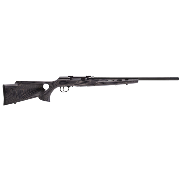 Savage Arms 47800 A17 Sporter Semi-Auto 17 WSM Caliber with 8+1 Capacity, 22" Barrel, Satin Black Metal Finish & Fixed Thumbhole Gray Laminate Stock Right Hand (Full Size)