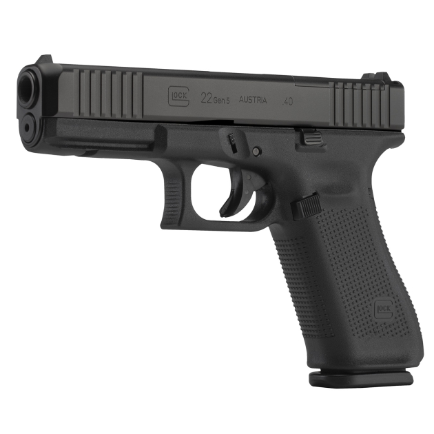Glock PA225S201MOS G22 Gen5 MOS 40 S&W  4.49" Glock Marksman Barrel 10+1, Black Frame & MOS  nDLC Slide, Modular Backstrap, Ambidextrous Slide Stop, Safe Action Trigger, Optics Ready