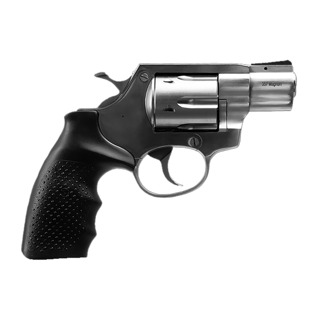 Rock Island 3520S AL3.1  Medium Frame 357 Mag 6 Shot, 2" Stainless Full Shroud Barrel, Cylinder & Frame, Black Finger Grooved Rubber Grip, Transfer Bar Safety, Exposed Hammer