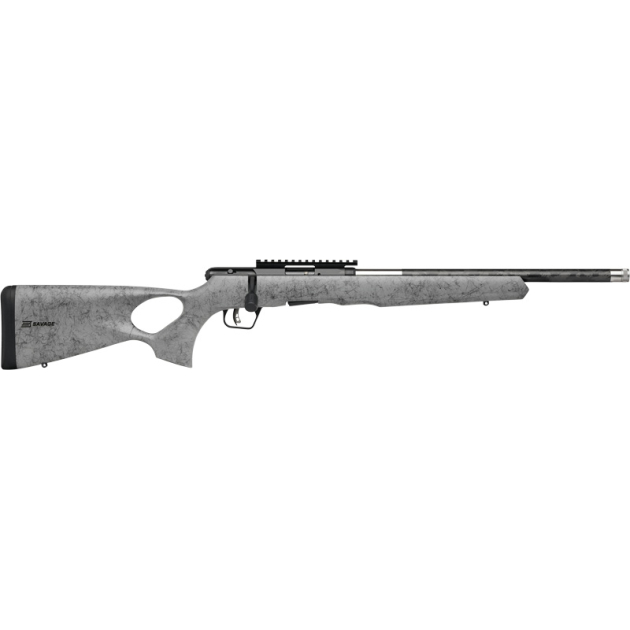 SAVAGE B22 22LR TIMBERLITE - THUMBHOLE 18" CF 10RD GRY WOOD