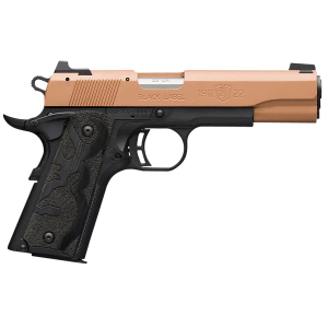 Browning 051895490 1911-22 Black Label Full Size Frame 22 LR 10+1, 4.25" Matte Stainless Steel Barrel, Copper Cerakote Serrated Slide, Matte Black Polymer Frame w/Beavertail, Black Laminate Wood Grip