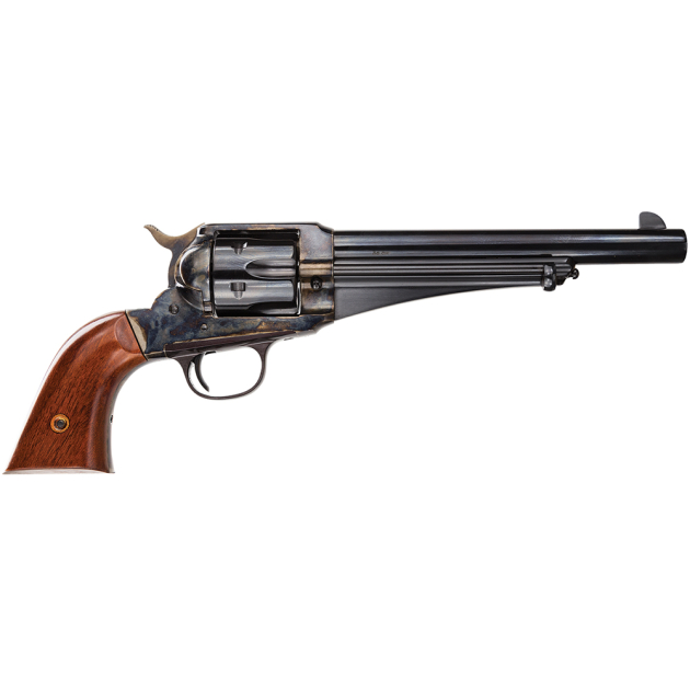 Taylors & Company 550383 1875 Army Outlaw 45 Colt (LC) Caliber with 7.50" Blued Finish Barrel, 6rd Capacity Blued Finish Cylinder, Color Case Hardened Finish Steel Frame & Walnut Grip
