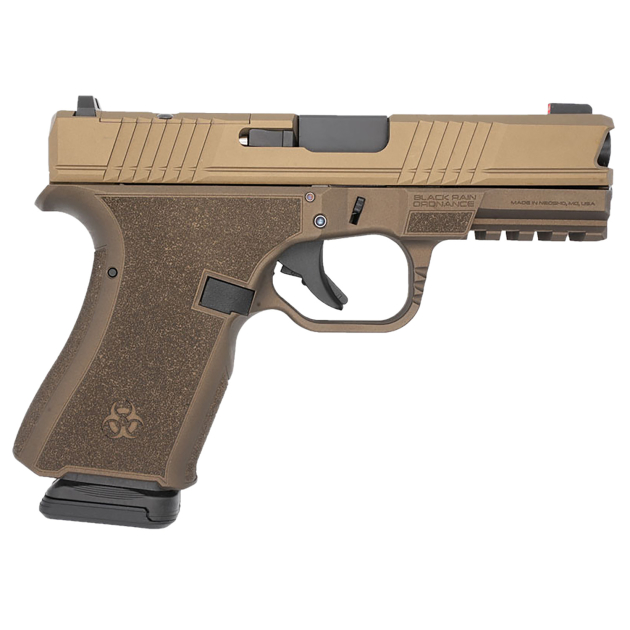Black Rain Ordnance FL9MMMBBBRNZ   Compact Frame 9mm 15+1 4" Stainless Steel Slide